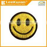 Felt Emoji Smile Face Chenille Patch, Embroidered Sew on Smile Face Towel Patch,Chenille Emoji Logo Patch thumbnail-1