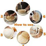 Triangle Croissant Rattan Banneton Bread Proofing Basket With Cloth Cover thumbnail-4