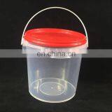 Пластиковая пищевая малая круглая прозрачная ведро для сока thumbnail-6