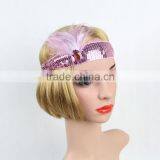 Wholesale Cheap Flapper Sequin Hairband With Feather Hair Headband For Dancing/Halloween thumbnail-3