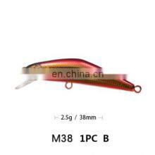 Fishing Artificial Lure 2g 3.8cm Mini Sinking Minnow Hard Plastic Bait Lure Pesca Bait thumbnail-2