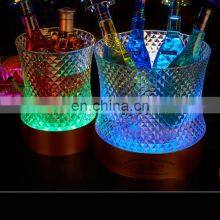 Top Sale Floor Standing ABS Custom Logo Whisky LED Party Special Cube Acrylic Ice Bucket thumbnail-4