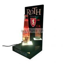 Customized Acrylic Single Wine Bottle Display Stand Bar Bottle Display