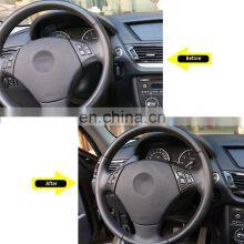 For BMW X1 E84 2010-2013 ABS Chrome Car Steering Wheel Button Frame For BMW E90 E92 3 Series 2005-2012 Accessories 2pcs thumbnail-4