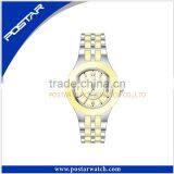 OEM Two Tone Plating Ceramic Wrist Watches thumbnail-2
