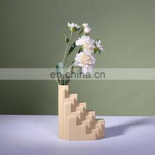 ENO Nordic Style Ceramic Vase Ornaments Modern Geometric Architectural Modeling Hotel Model Room Creative Vase thumbnail-4
