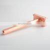 Kinghood Metal Matte Rose Gold Stainless Steel Custom Double Edge Safety Shaving Razor For Men thumbnail-5