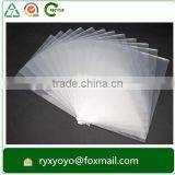 Factory Wholesale a4 Transparent Hard Plastic pp L Shape Clear File Folder