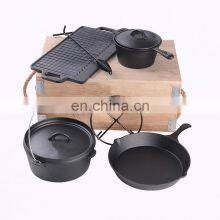 Plain Black Large Cast Iron Hot Jambalaya Pot Rice Cooker And Cook Pans Price thumbnail-2