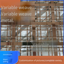 Customized Twill Pattern Woven Mesh for Living Rooms, Opera House Color - Matched Perforated Metal Sheets, Matt Black Painted Wire Mesh thumbnail-3