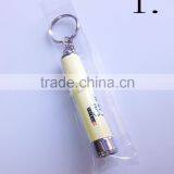 Battery Led Light Projector Keyring Torch Keychain With Carabiner thumbnail-2