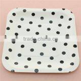 China Wholesale Fancy Dotted 7 Inch Square Paper Plates thumbnail-2