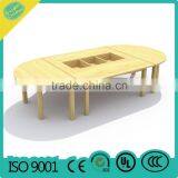 Wooden Desk and Chairs Adjustable Kindergarten School Furniture Kindergarten Play Desk thumbnail-1
