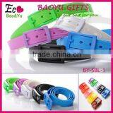 High Quality Eco-friendly Silicone Belt Silicone Jelly Belt With Plastic Buckle thumbnail-1