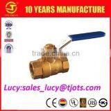 1/2" 3/4" 1" Ball Valve Brass Material With Handle thumbnail-1