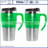 Office/Car Daily Use Double Wall Insulated Coffee Mug With Handle and Lid thumbnail-6
