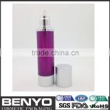 food grade certified custom color safe aluminum empty 100 ml airless cosmetic packaging