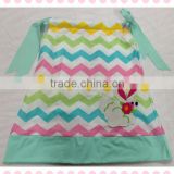 wholesale cotton pillow cases dresses easter day dress with rabbit children boutique clothes