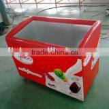 Curved Glass Door Freezer With Light Box thumbnail-1