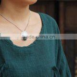 2016 China Style Plants On The River Side 925 Sterling Silver Agate Necklace Pendant for Women Fashion Necklace Jewelry thumbnail-6