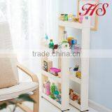 Homeware 4 Layers Folding Bath Kitchen Laundry Room Storage Organizer Removable Plastic Shelf With Handel thumbnail-3