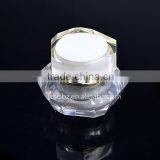 60ml Transparent Diamond Shaped Double Wall Plastic Container With Lid