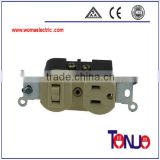 South American 1 gang toggle switch & receptacle