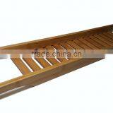 100% Bamboo Bathtub Caddy, Bath Tub Caddy Tray and Toiletries Stand Rack