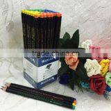 Standard Size Triangular Shape Soft Wood 72pcs Matt Black Body HB Pencil With Eraser thumbnail-2
