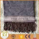 Wholesale 100% Viscose yarn dyed jacquard herringbone fringed shawl scarf