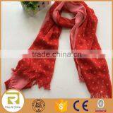 Wholesale 100% Polyester Stars Printed Fringed Shawl Scarf thumbnail-1