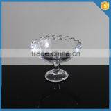 LXHY-ME001 Clear Beaded Round Glass Eggs Cup With Stemmed