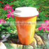 Creative Starbuck Double Layer Pure Color Glazed Ceramic Mug thumbnail-4