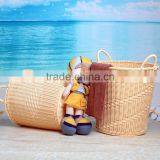 Handmade Plastic Cane Bed Linen Storage Hotel Laundry Basket thumbnail-3