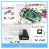 Raspberry Pi 2 Model B 1GB RAM Quad Core CPU &Clear ABS Case w/ 3010 Fan