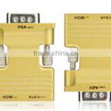 24k Gold VGA Male to HDMIFemale Adapter Top Quality Cabletolink
