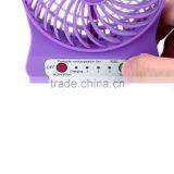 new arrival 4.5 volt fan rechargeable mini usb fan with 18650 battery