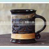 Handmade Pottery Mug, Clay Mug, Black Pottery Mug, Wheel Thrown Tea Mug thumbnail-2