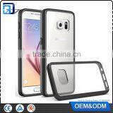 2016 Top Selling Transprant 2 in 1 TPU Bumper + Hard Plastic Hybrid Back Cover Acrylic Case For Samsung Galaxy S7 thumbnail-3