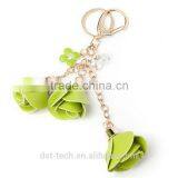 Christmas Cheap Custom Key Pendant Rose Keychains