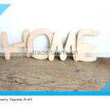 Home Wooden Word Decor 6" Unfinished Wood Sign Wall Decor Craft thumbnail-2
