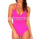 2017 Wholesale Fashion One -piece Swimwear With Tassels thumbnail-3