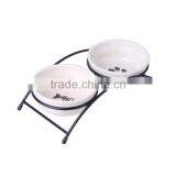 Double Bowl Raised Stand Feeding Tray thumbnail-1