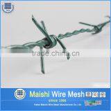 15.5 Gauge Green Painted Barbed Wire