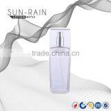 Manufacturer Supplier Silver Acrylic Cap Square Shape Transparent Lotion Bottle 150ml thumbnail-1