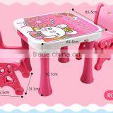Children Study Tables and Chairs Kids Folding Plastic Funiture Set thumbnail-3