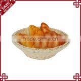 Hot Sale High Quality PP Rattan Eco-friendly Handmade Weaving Food Basket Plastic Basket for Supermarket