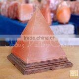 Himalayan Salt Lamp, Pyramid Shape Rock Salt, Negative Ions Generator thumbnail-1