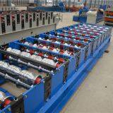 PLC Controlling Colored Steel Step Tile Roofing Making Machine thumbnail-2