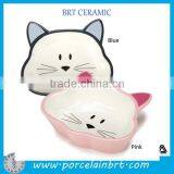 China Supply Fancy Ceramic Cat Shape Pet Dish thumbnail-1